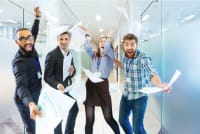 Best-franchises-to-work-for Group of happy employees